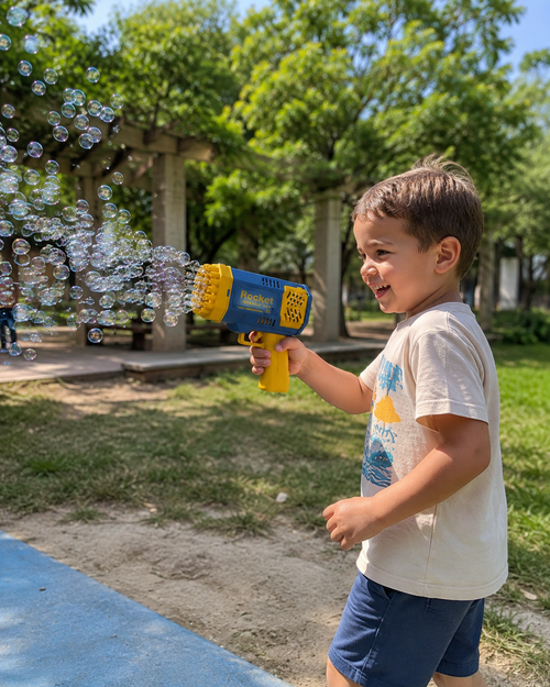 Pistola de Burbujas 32 Agujeros | Automática y Divertida