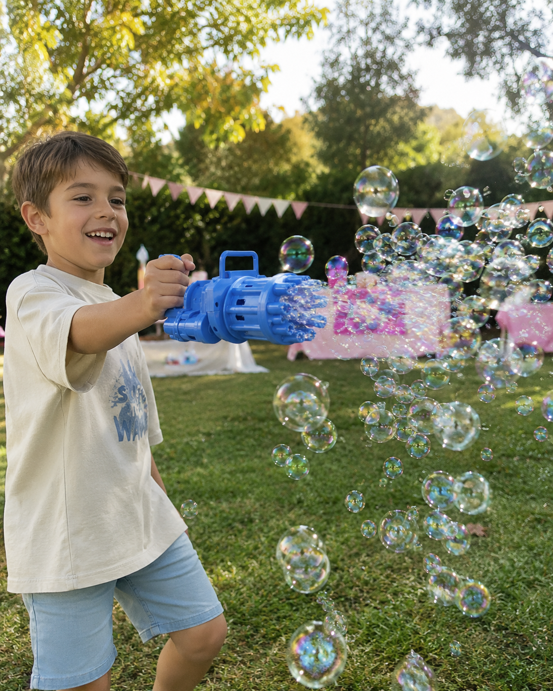 Pistola de Burbujas Automática para Niños | Gatling